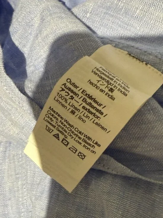 J. Crew Cabana Linen Dress. French Blue Full Slip. Pockets XS. NWT. $169.00 MSRP - Picture 8 of 8